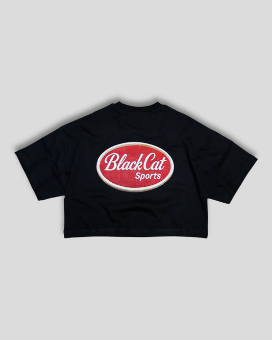 The Badge Women Cropped Tee - Black